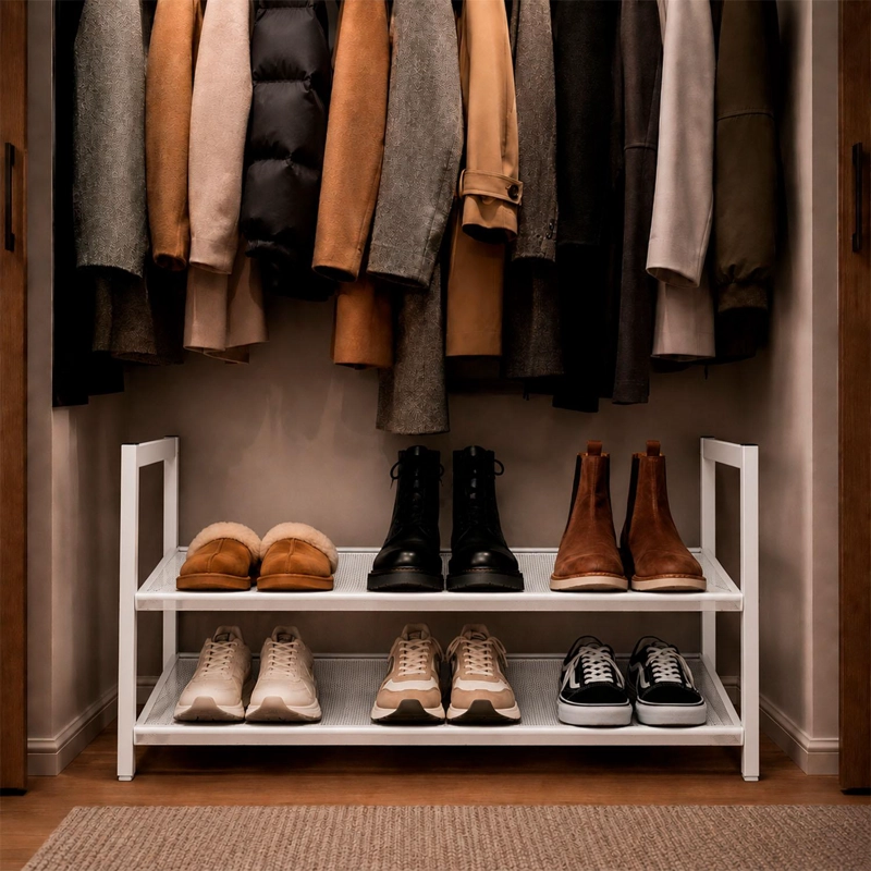 ZAPATERO ORGANIZADOR DE ZAPATO 2 NIVELES RACK MULTIFUNCIONAL NAUTICA HOME - 1