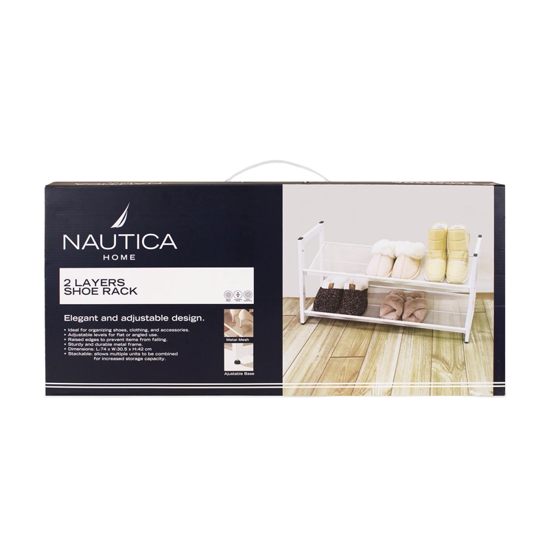 ZAPATERO ORGANIZADOR DE ZAPATO 2 NIVELES RACK MULTIFUNCIONAL NAUTICA HOME - 7