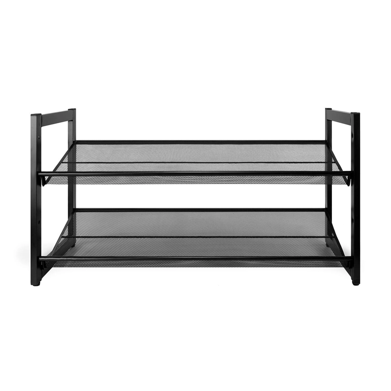 ZAPATERO ORGANIZADOR DE ZAPATOS 2 NIVELES RACK MULTIFUNCIONAL NAUTICA HOME BLACK - 3
