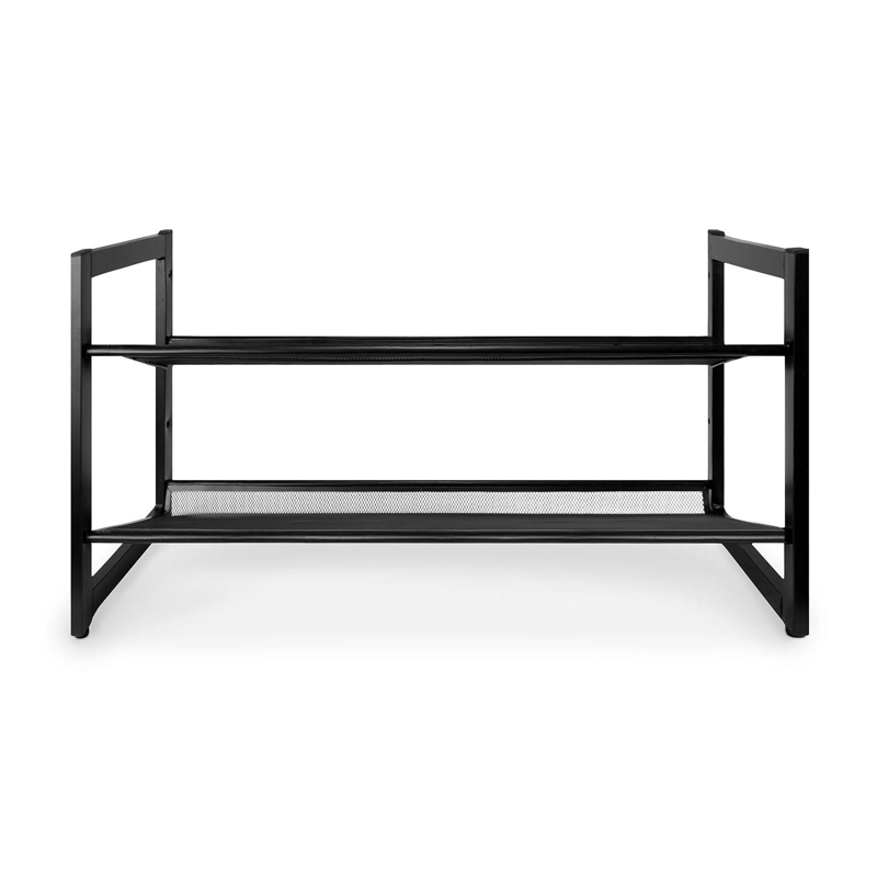 ZAPATERO ORGANIZADOR DE ZAPATOS 2 NIVELES RACK MULTIFUNCIONAL NAUTICA HOME BLACK - 4