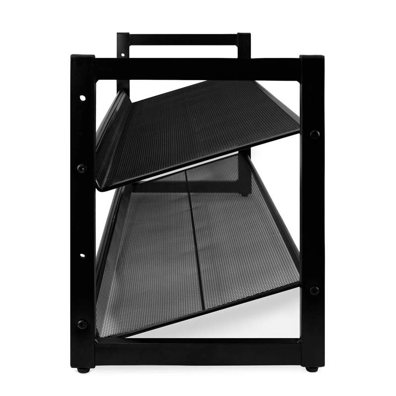 ZAPATERO ORGANIZADOR DE ZAPATOS 2 NIVELES RACK MULTIFUNCIONAL NAUTICA HOME BLACK - 6
