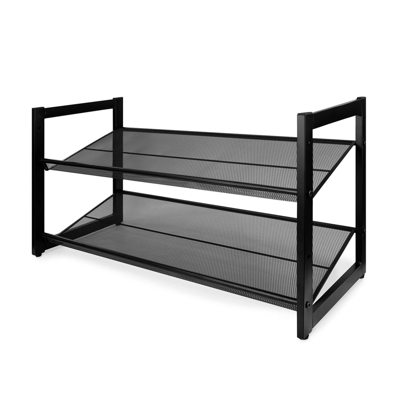 ZAPATERO ORGANIZADOR DE ZAPATOS 2 NIVELES RACK MULTIFUNCIONAL NAUTICA HOME BLACK - 7