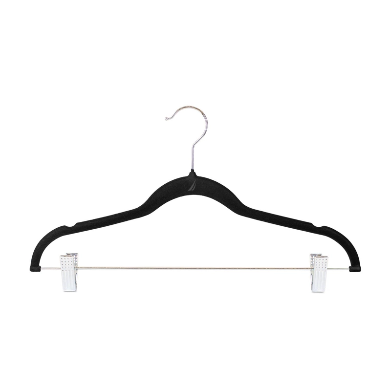 SET 6 COLGADORES DE ROPA NAUTICA HOME NEGRO CON CLIP - 2