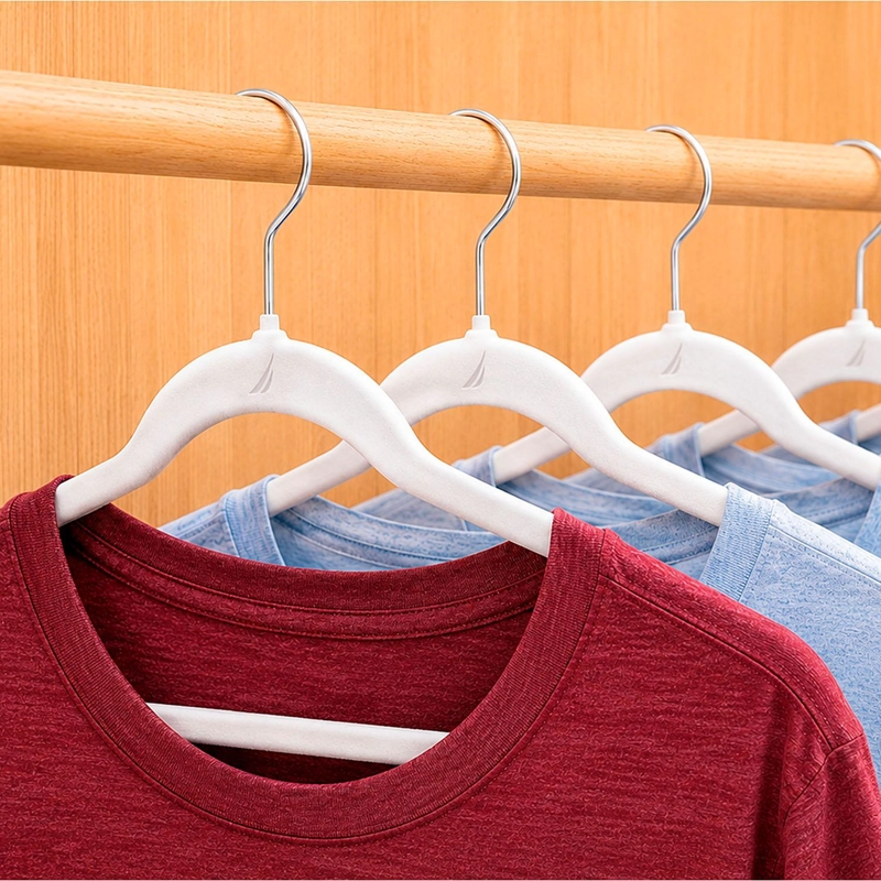 COLGADORES DE ROPA PACK 50 BLANCO ANTIDESLIZANTE NAUTICA HOME - 1