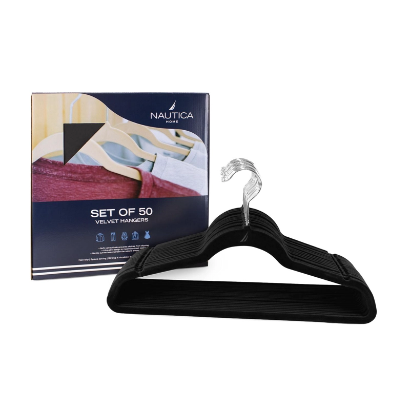 COLGADORES DE ROPA PACK 50 NEGRO ANTIDESLIZANTE NAUTICA HOME - 5