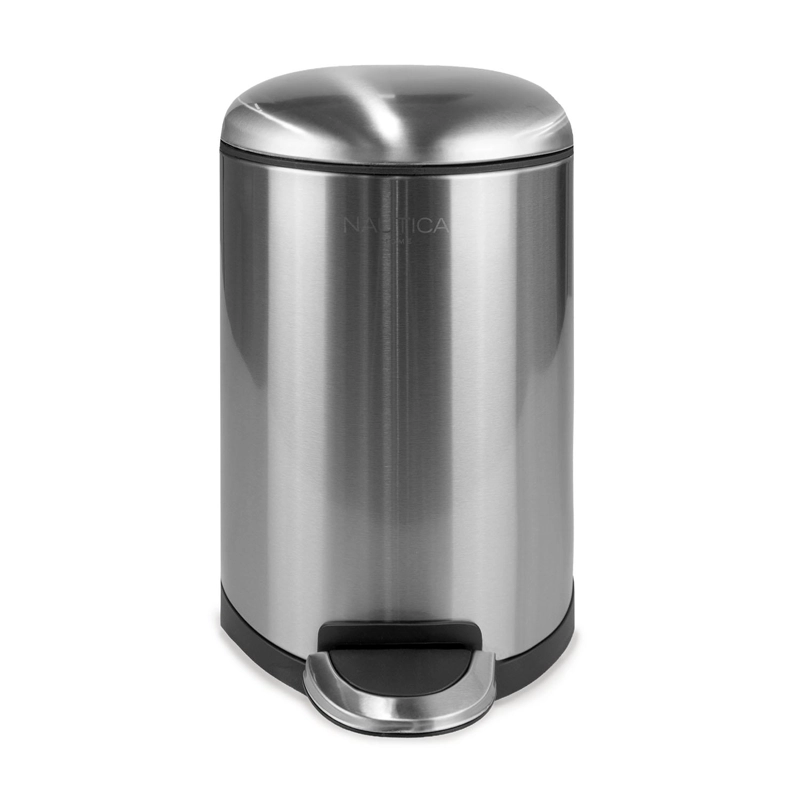 BASURERO ACERO INOXIDABLE CON PEDAL 8 LITROS CIERRE SUAVE NAUTICA - 3
