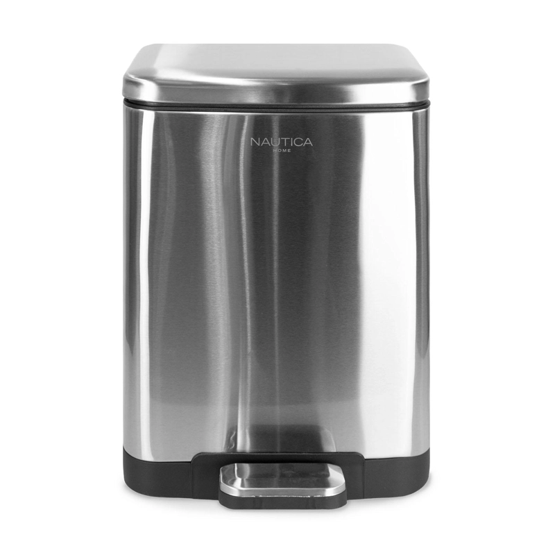BASURERO ACERO INOXIDABLE CON PEDAL 10 LITROS CIERRE SUAVE ANTIHUELLAS NAUTICA - 3