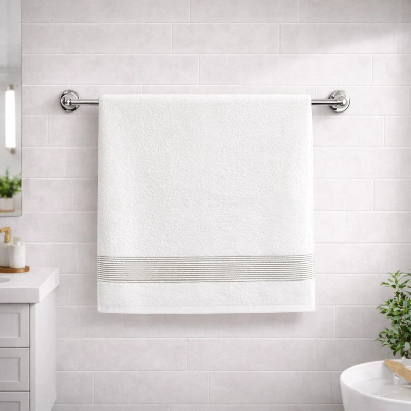 TOALLA DE BAÑO CUERPO MAV NAUTICA HOME 100% ALGODON SUAVE 76X137CM VERDE - 6