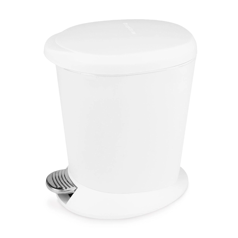 BASURERO CON PEDAL 6 LITROS BAÑO COCINA CIERRE SUAVE BLANCO NAUTICA - 4