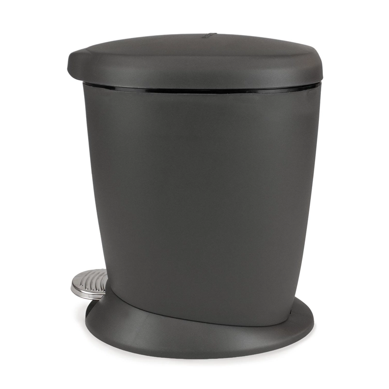 BASURERO CON PEDAL 6 LITROS BAÑO COCINA CIERRE SUAVE GRIS NAUTICA - 4