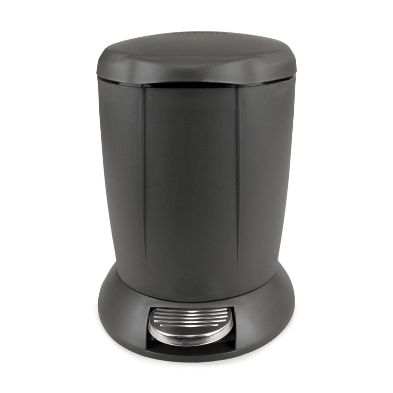 BASURERO CON PEDAL 6 LITROS BAÑO COCINA CIERRE SUAVE GRIS NAUTICA - 5
