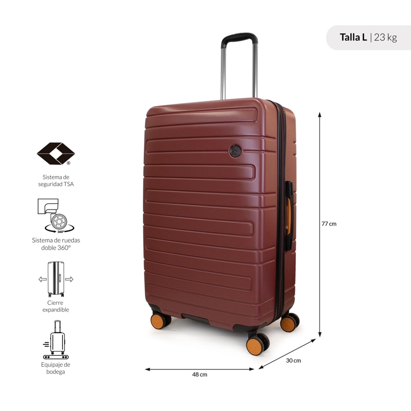 PACK 2 MALETAS M 20K + L 23K MILAN BURDEO PENGUIN - 3