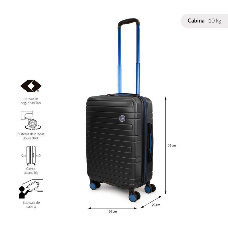 PACK 2 MALETAS CABINA S 10K + L 23K MILAN NEGRO PENGUIN - 2