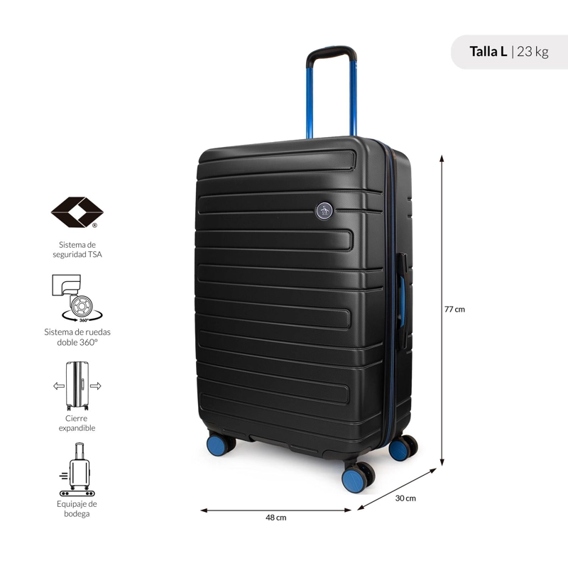 PACK 2 MALETAS M 20K + L 23K MILAN NEGRO PENGUIN - 3