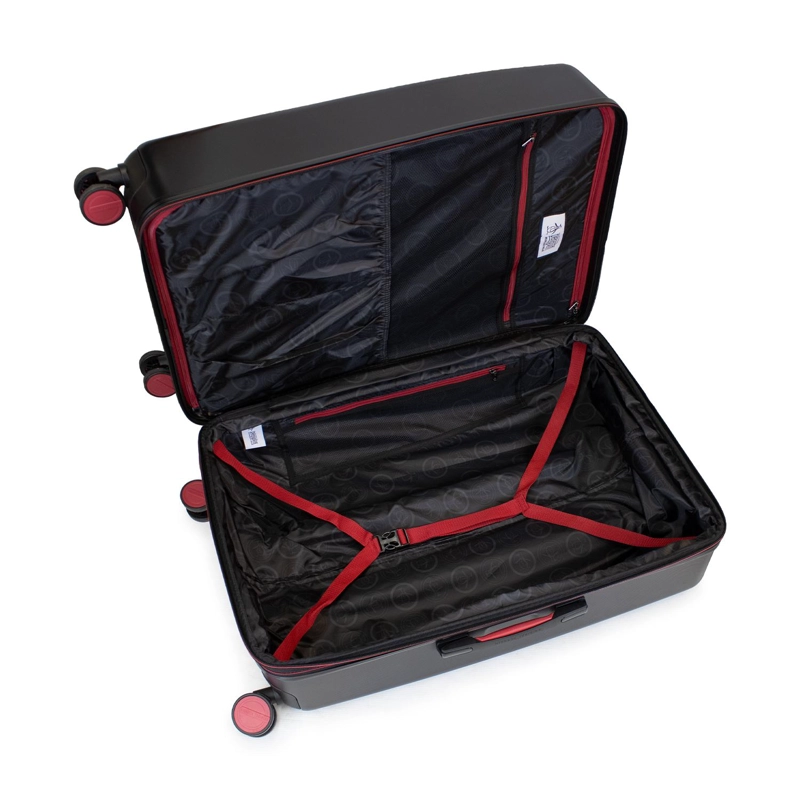 PACK 2 MALETAS CABINA S 10K + M 20K MARSELLA NEGRA CON ROJO PENGUIN - 5