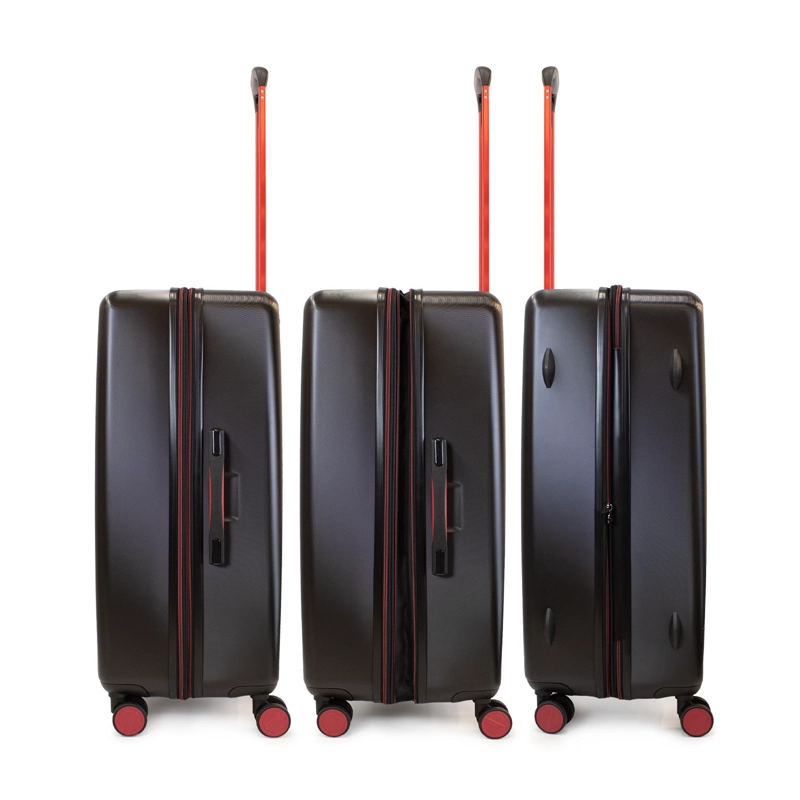 PACK 2 MALETAS CABINA S 10K + M 20K MARSELLA NEGRA CON ROJO PENGUIN - 6