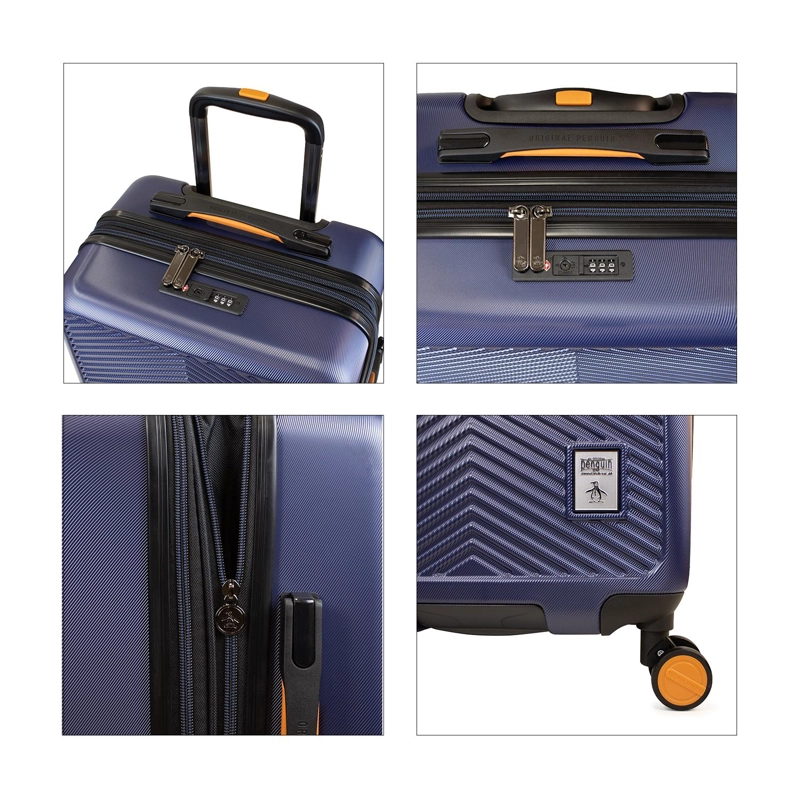 PACK 2 MALETAS CABINA S 10K + M 20K MARSELLA AZUL CON NARANJO PENGUIN - 8