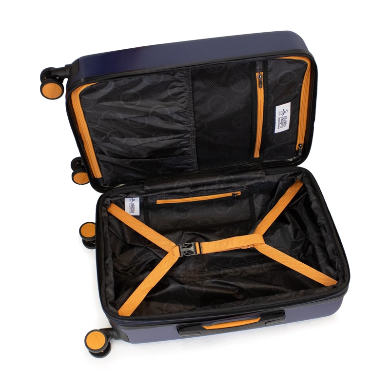 PACK 2 MALETAS CABINA S 10K + L 23K MARSELLA AZUL CON NARANJO PENGUIN - 5