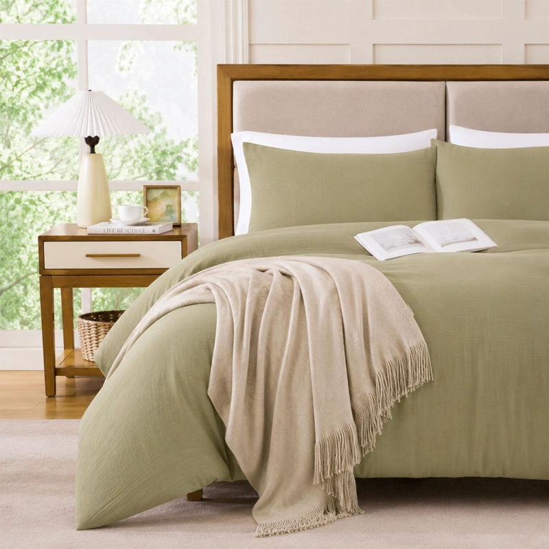 CUBRECAMA QUEEN NAUTICA HOME REVERSIBLE VERDE + FUNDAS - 1