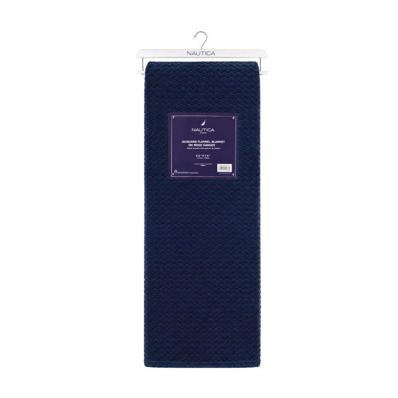 MANTA DE CAMA NAUTICA HOME JACQUARD FRANELA SUAVE 127X178CM - 5