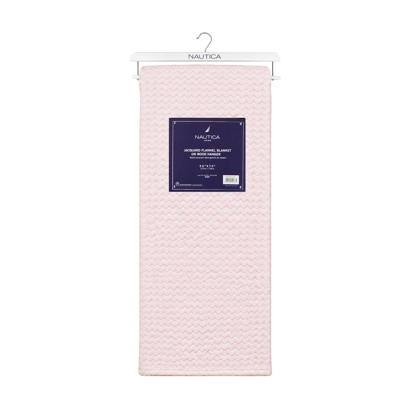 PACK 2 MANTAS DE CAMA NAUTICA HOME JACQUARD FRANELA SUAVE 127X178CM ROSADO - 5