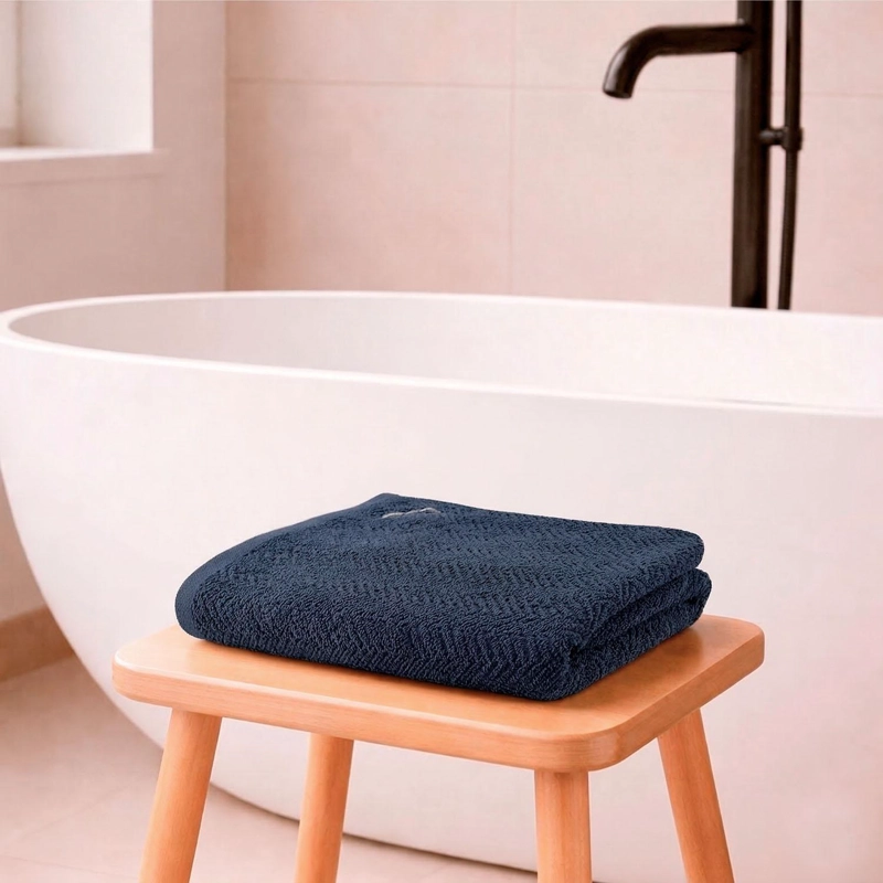 TOALLA DE BAÑO CUERPO VIS NAUTICA HOME 100% ALGODON SUAVE 76X137CM AZUL MARINO - 1