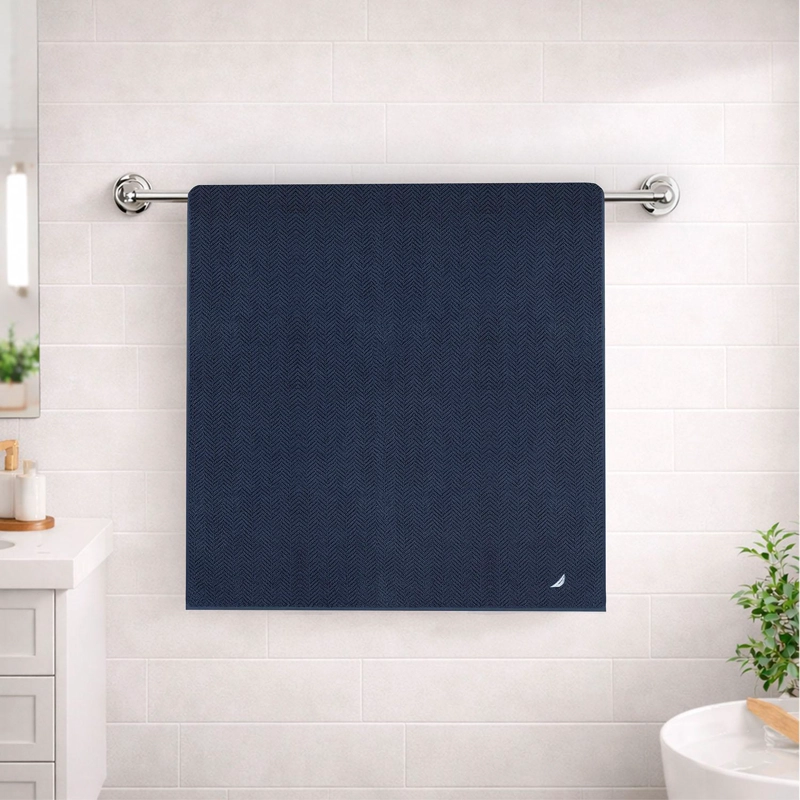 TOALLA DE BAÑO CUERPO VIS NAUTICA HOME 100% ALGODON SUAVE 76X137CM AZUL MARINO - 6