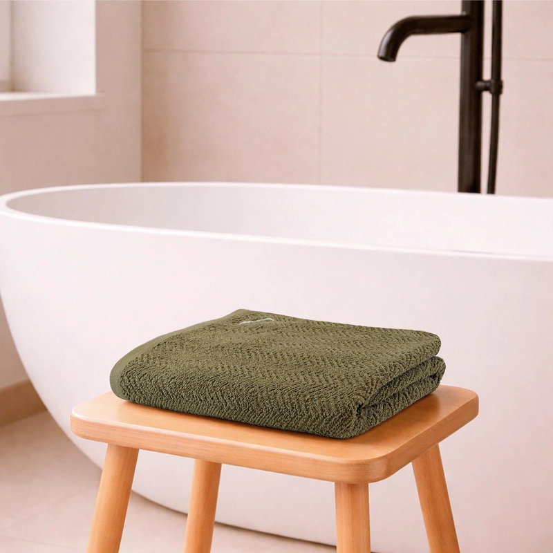 TOALLA DE BAÑO CUERPO VIS NAUTICA HOME 100% ALGODON SUAVE 76X137CM VERDE - 1