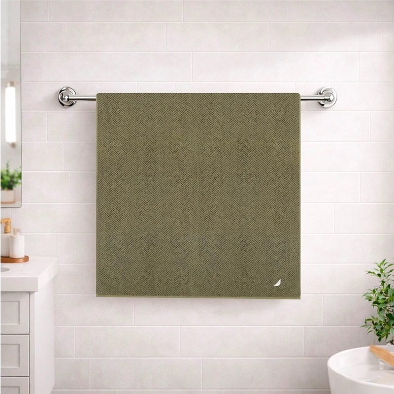 TOALLA DE BAÑO CUERPO VIS NAUTICA HOME 100% ALGODON SUAVE 76X137CM VERDE - 6