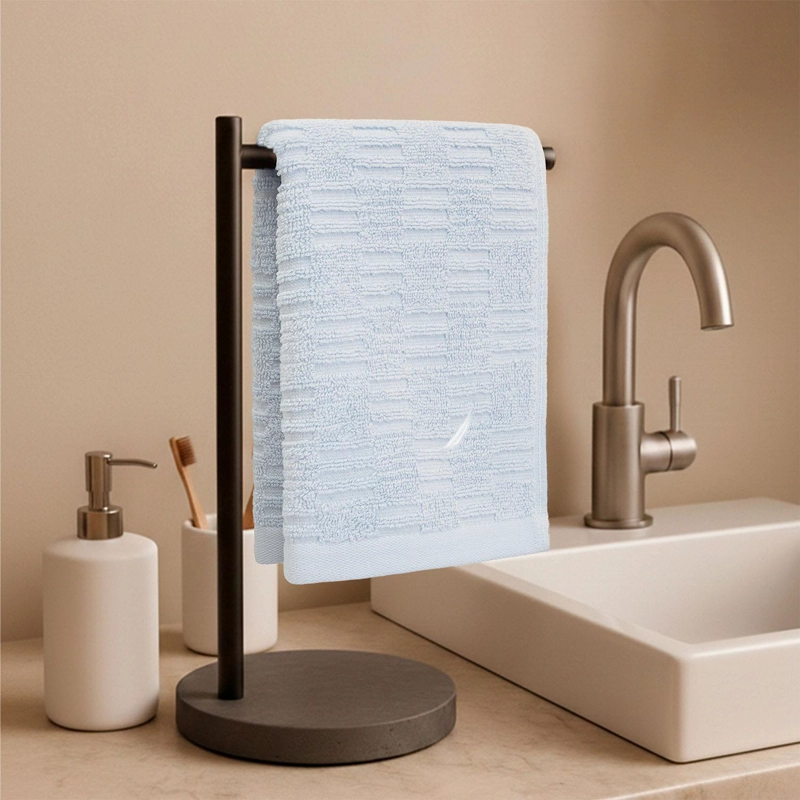 TOALLA DE CARA SAVOY NAUTICA 100% ALGODON 30X50CM HIPOALERGE NICA CELESTE - 1