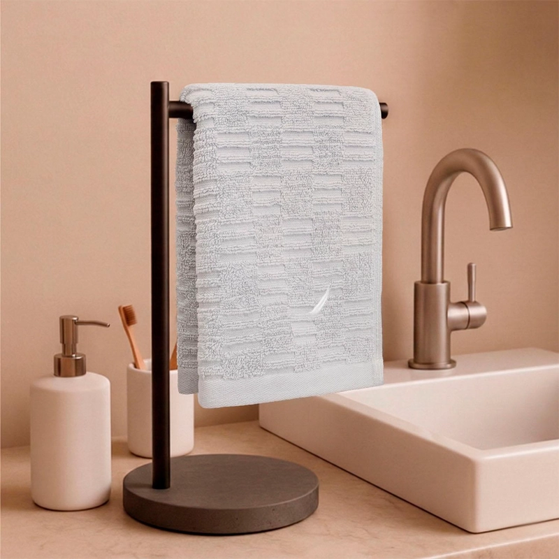 TOALLA DE CARA SAVOY NAUTICA 100% ALGODON 30X50CM HIPOALERGE NICA GRIS - 1