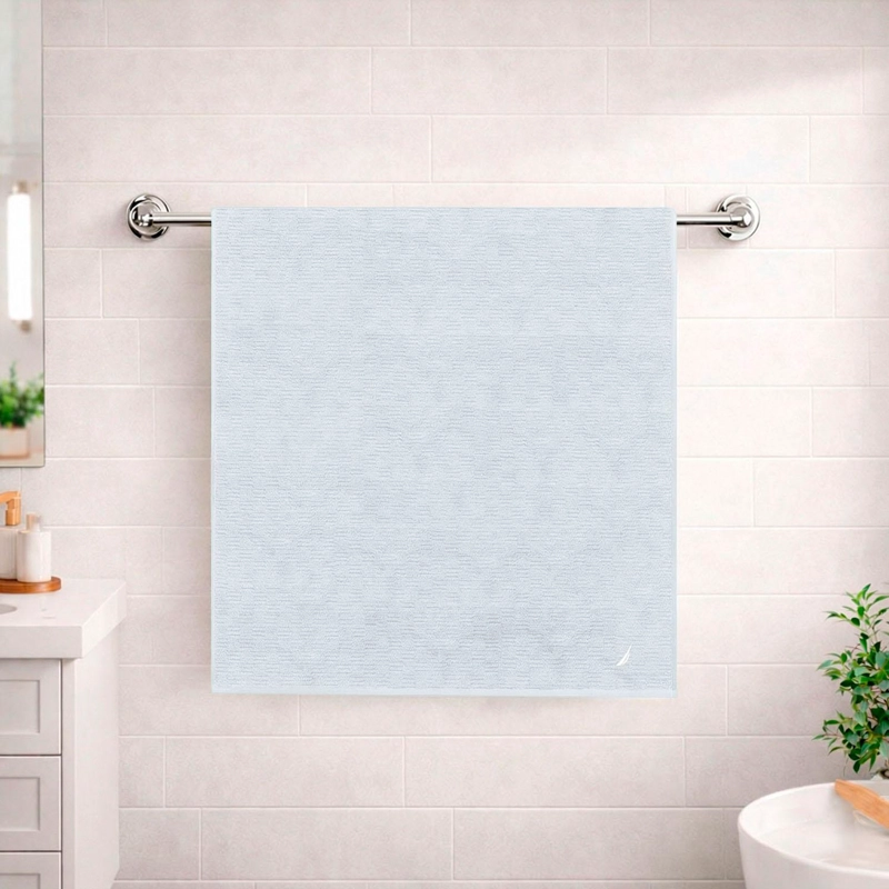 TOALLA DE BAÑO CUERPO SAVOY NAUTICA HOME 76X137CM 100% ALGODON ULTRA SUAVE CELESTE - 6