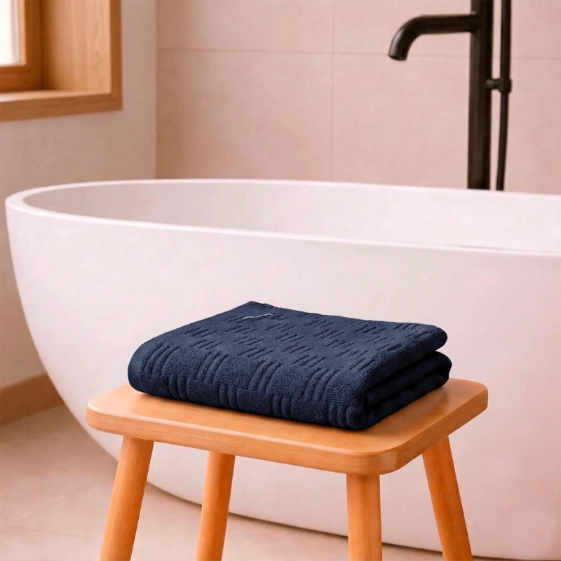 TOALLA DE BAÑO CUERPO SAVOY NAUTICA HOME 76X137CM 100% ALGODON ULTRA SUAVE AZUL - 1