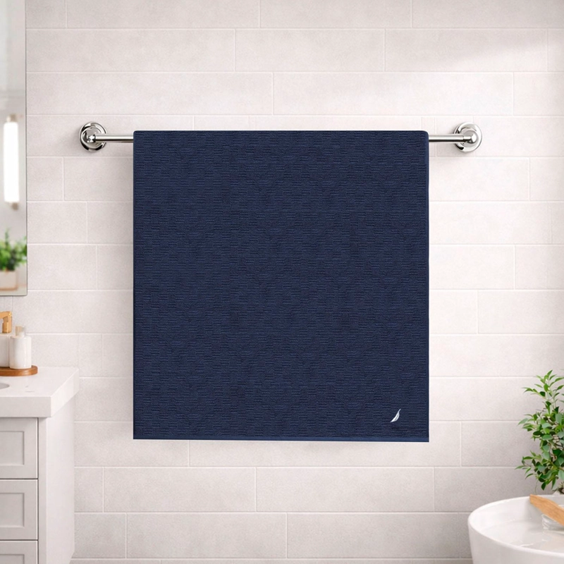 TOALLA DE BAÑO CUERPO SAVOY NAUTICA HOME 76X137CM 100% ALGODON ULTRA SUAVE AZUL - 6