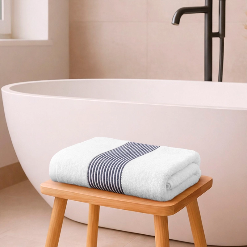 TOALLA DE BAÑO CUERPO MAV NAUTICA HOME 100% ALGODON SUAVE 76X137CM AZUL - 1