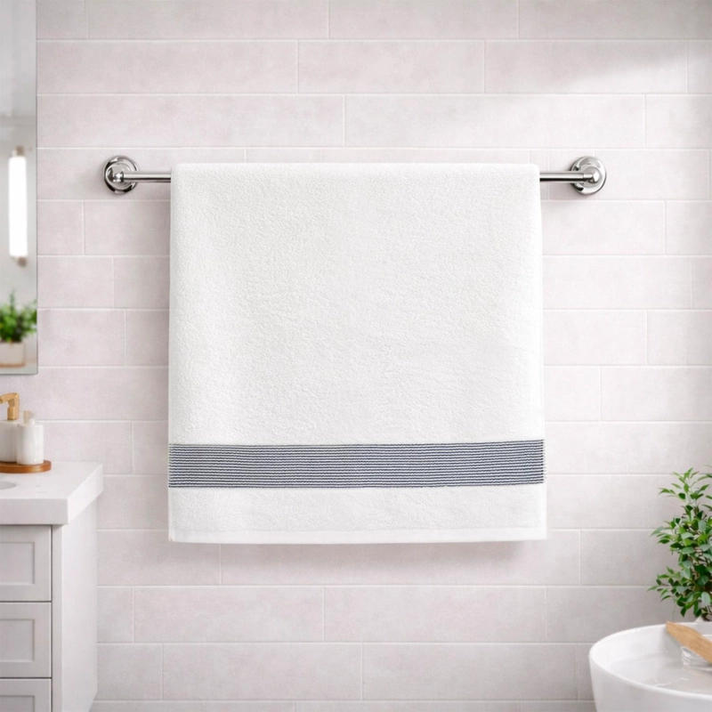 TOALLA DE BAÑO CUERPO MAV NAUTICA HOME 100% ALGODON SUAVE 76X137CM AZUL - 6