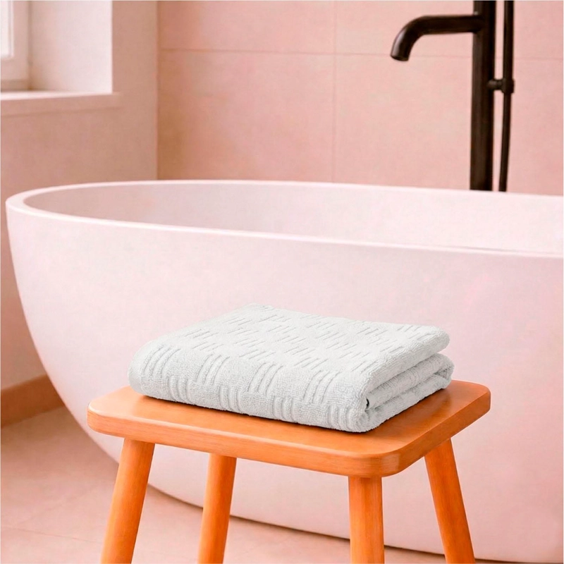 TOALLA DE BAÑO CUERPO SAVOY NAUTICA HOME 76X137CM 100% ALGODON ULTRA SUAVE GRIS - 1