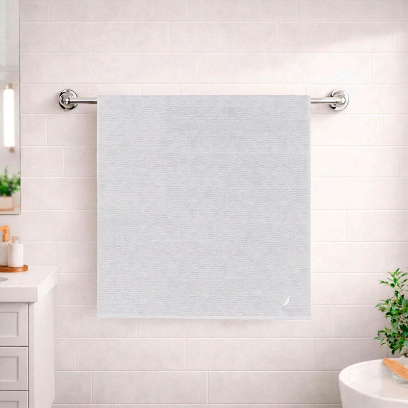 TOALLA DE BAÑO CUERPO SAVOY NAUTICA HOME 76X137CM 100% ALGODON ULTRA SUAVE GRIS - 6