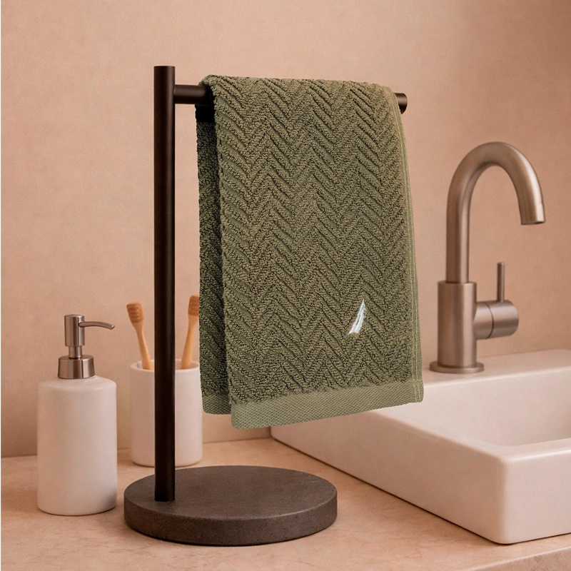TOALLA DE CARA VIS NAUTICA 100% ALGODON 30X50CM PIELES SENSIBLES VERDE - 1