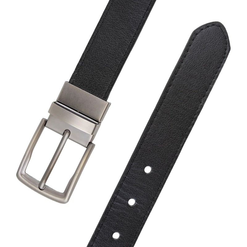 CINTURON HOMBRE REVERSIBLE NEGRO CAFE  HEBILLA GIRATORIA CARVEN - 3