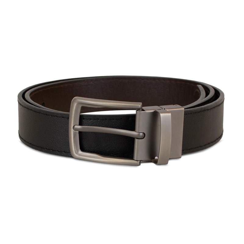 CINTURON HOMBRE REVERSIBLE NEGRO CAFE  HEBILLA GIRATORIA CARVEN - 7
