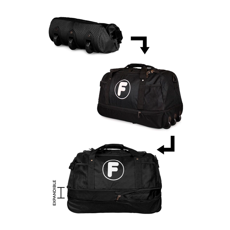 BOLSO MOCHILA CON RUEDAS GOLIAT NEGRO + CANDADO FILA - 2