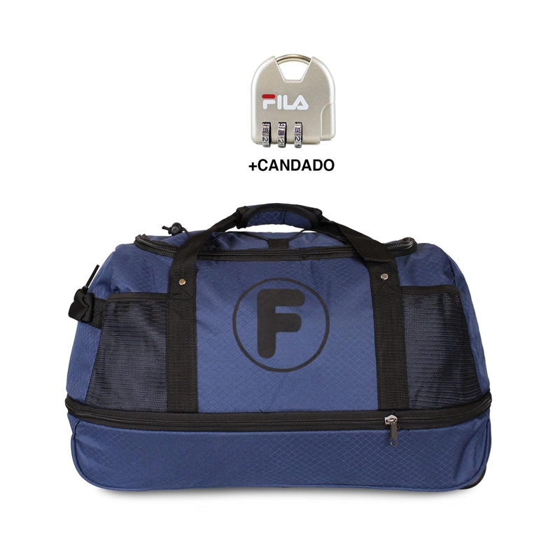 BOLSO MOCHILA CON RUEDAS GOLIAT AZUL + CANDADO FILA - 1