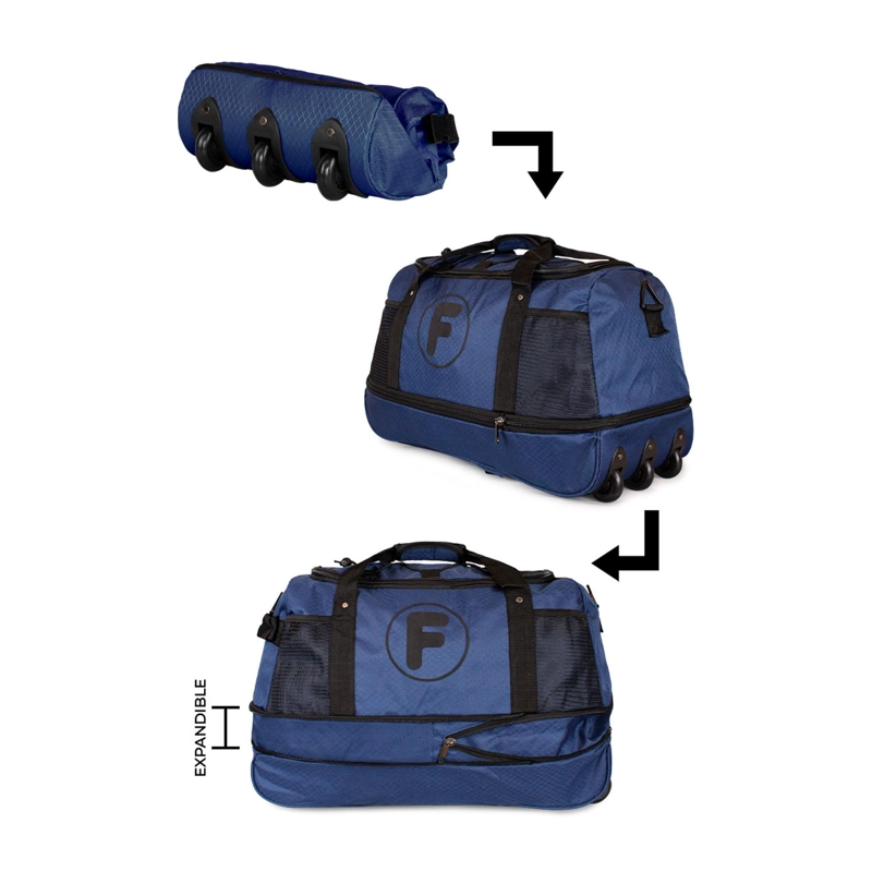 BOLSO MOCHILA CON RUEDAS GOLIAT AZUL + CANDADO FILA - 2