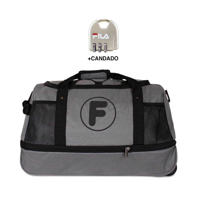 BOLSO MOCHILA CON RUEDAS GOLIAT GRIS + CANDADO FILA - 1