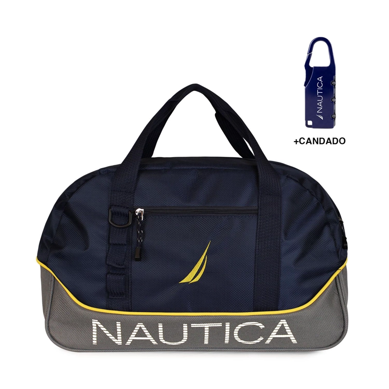 BOLSO DE VIAJE NAUTICA MANNAR S AZUL + CANDADO - 1