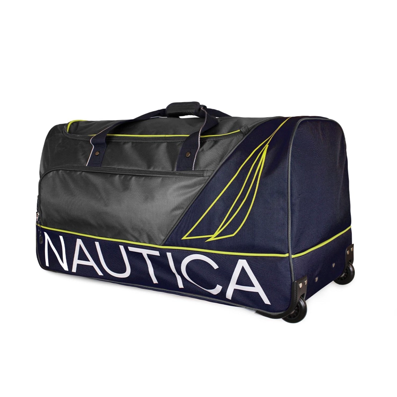 BOLSO DE VIAJE CON RUEDAS NAUTICA MANNAR L GRIS + CANDADO - 3