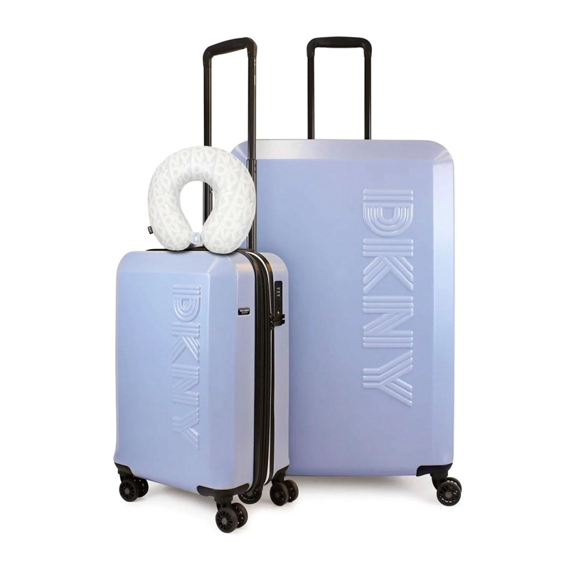 PACK 2 MALETAS DKNY BEVELED S+L CELESTE + ALMOHADA DE VIAJE MEMORY FOAM - 1