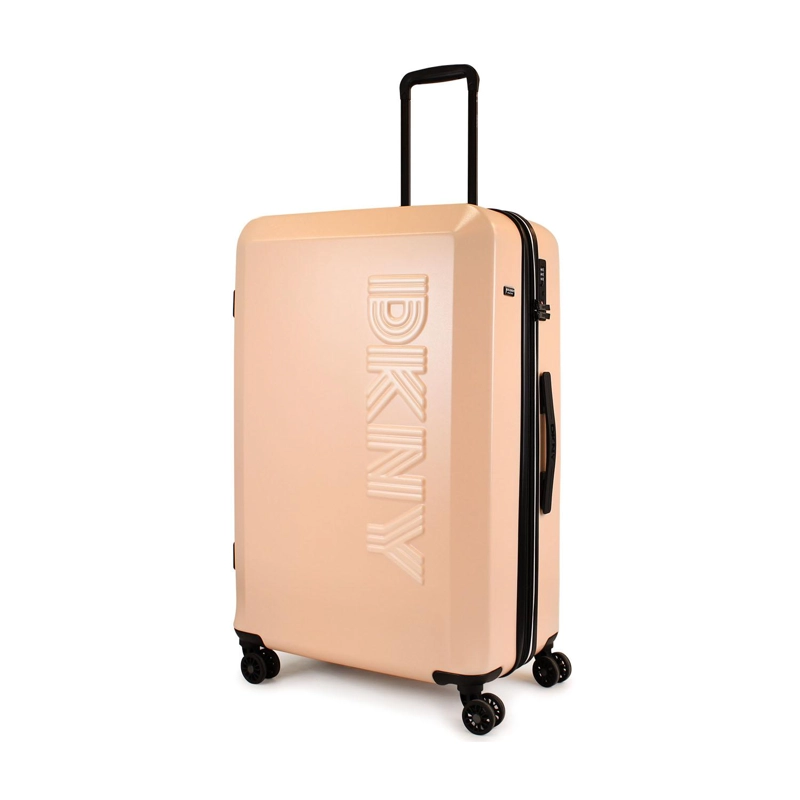 PACK MALETA GRANDE DKNY BEVELED ROSADA + ORGANIZADOR DE VIAJE 6 PIEZAS CAFE - 2