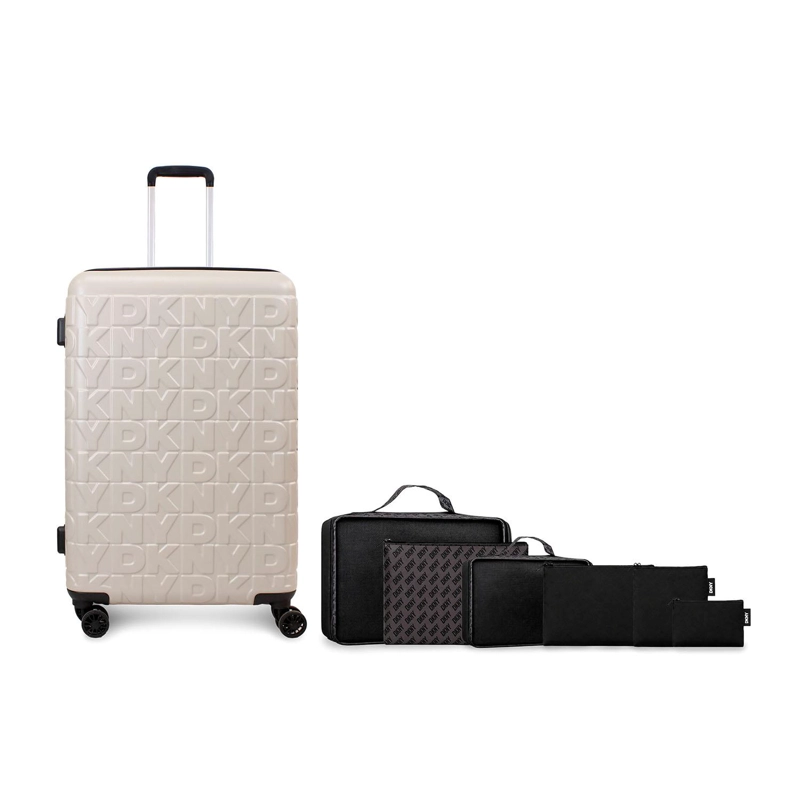 PACK MALETA GRANDE MEGHAN BEIGE + SET ORGANIZADORES DE VIAJE DKNY - 1